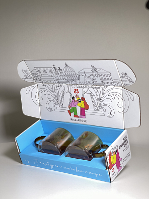 Набор 2 стакана RISE CRYSTAL CUP 280 мл коричневый